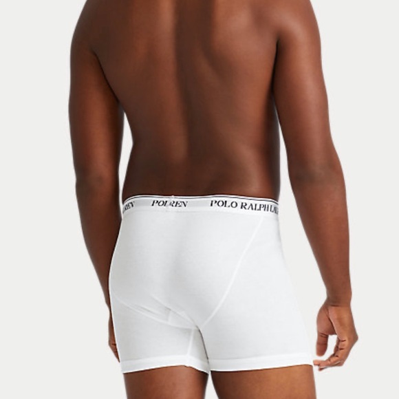 NWT Polo Ralph Lauren Cotton Wicking Boxer Brief 3-Pack White Large - Picture 3 of 3